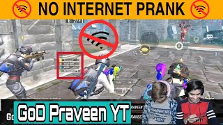 No Internet Prank kor tay gai keya holo 🤔 GoD Praveen YT+GoD Tushar oP+GoD AD YT 😁 Pubg Mobile Lite