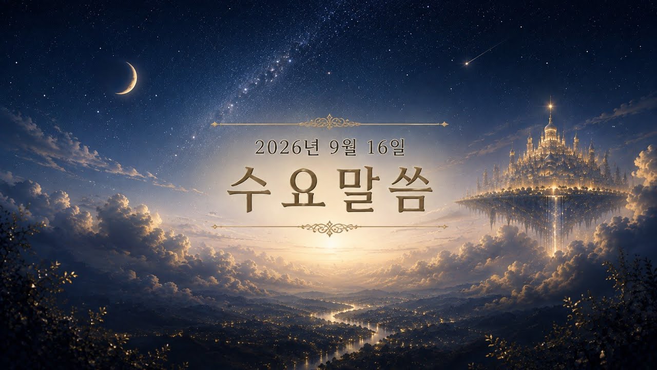 2026년 9월 16일 수요말씀 만사를 축소·확대해서 보고 증거하라. 정명석 목사님 설교 말씀 — Transcript