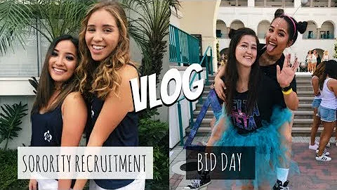 BTS: SORORITY RECRUITMENT + BID DAY VLOG | Rachel ...