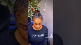 Feedin braids style with zizzag #feedinbraid #style