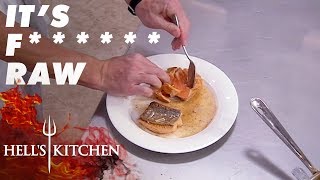 Gordon CANNOT Handle Being Served Raw Salmon \& Rice | Hell's Kitchen