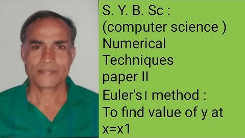 Eulers Method to find value of y at x= x1