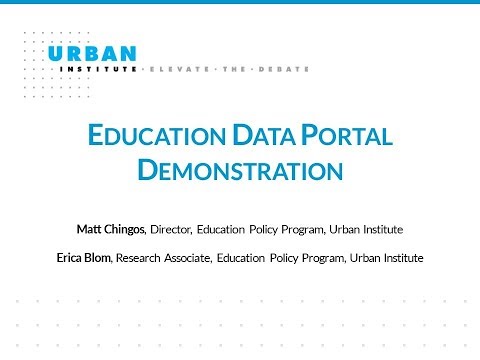 Education Data Portal Demonstration