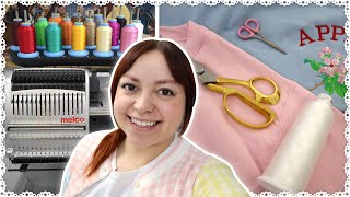 Making a LETTER SWEATER!  Embroidery Stream - LIVE