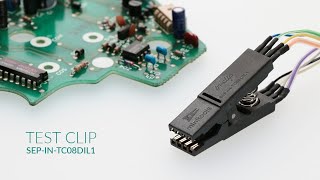 Test clip for DIL-8 Integrated Circuits