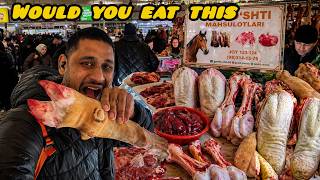 Horse Meat Market 😳 Would You Eat This? Full Tour Inside! Chorsu Bazaar | Navigator Vasu