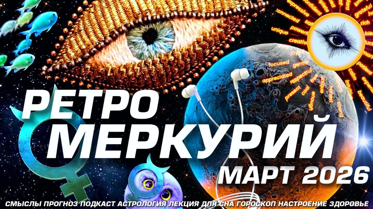 РЕТРО МЕРКУРИЙ МАРТ 2026 🌟 ВСЁ ЧТО ВАЖНО ЗНАТЬ 🌟 ПРОГНОЗ | ЛЕКЦИЯ ДЛЯ СНА | ТВОЙ НЕЖНЫЙ АСТРОЛОГ 