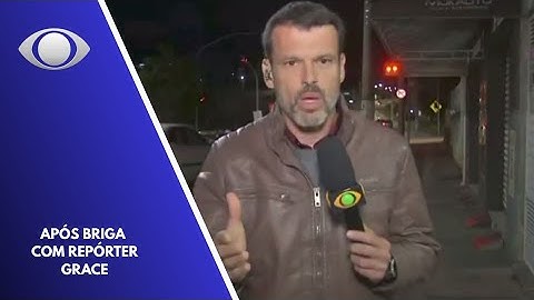 Lucas Martins faz pronunciamento ao vivo após agredir Grace Abdou, repórter da Record