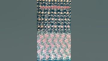 Net fabric heavy rainbow sequence work #shorts #shortvideo #ridifab