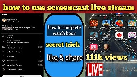 HOW to use SCREENCAST live stream very easy trike Bata rahi Jo kisi ne nai Bataya huga #viral video