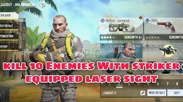 Kill 10 Enemies With The Striker Equipped Any Laser Sight | Retribution Task | Call Of Duty Mobile