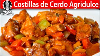 Costillas de Cerdo Agridulce | #VickyRecetaFacil - YouTube