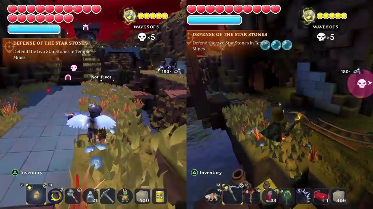 Portal Knights | Defense of TWO stones Temple Mines