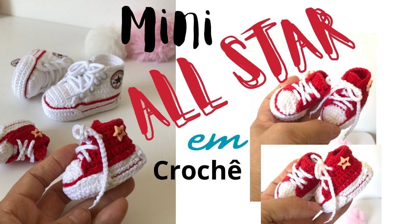 ALL STAR mini em crochê. [#crochê #crochet]@Celiacamelo