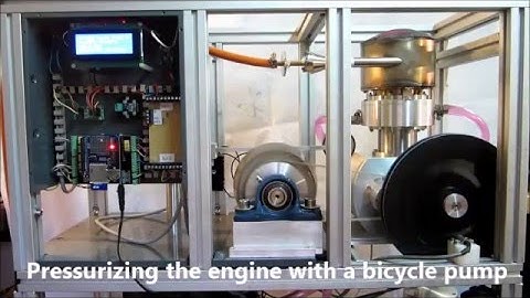 Stirling engine 108 watts Power measured with Arduino