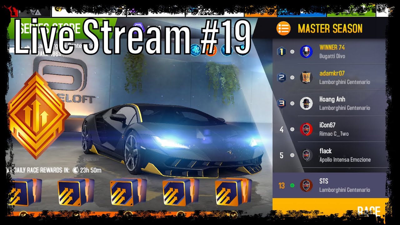 Asphalt 8 | Live Stream #19 | Classic & Master Season - YouTube