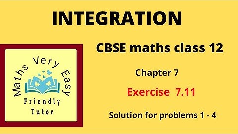 Integration chapter 7 exercise 7.11 (1-4) cbse class 12 maths in tamil ncert syllabus