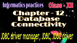 #Innovativejiedupoint| Informatics practices | Chapter - 12 | Database connectivity |