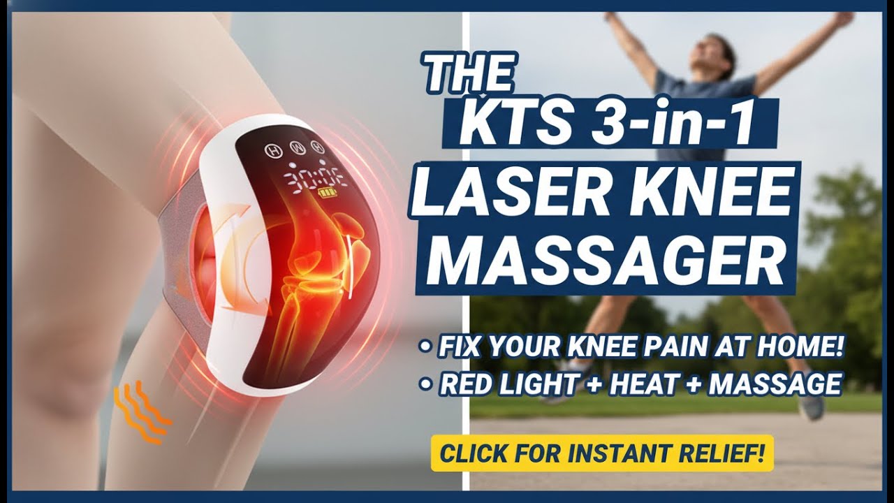 video KTS 3-in-1 Laser Knee Massager: Advanced Pain Relief at Home