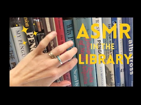 ASMR in the Library (lofi) 📚 Book Spine Tapping, Tracing, Soft Unintelligible Whispers (public ASMR)