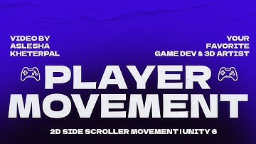 [ Unity Tutorial ] Coding Basic Player Movement / 2D Side Scroller