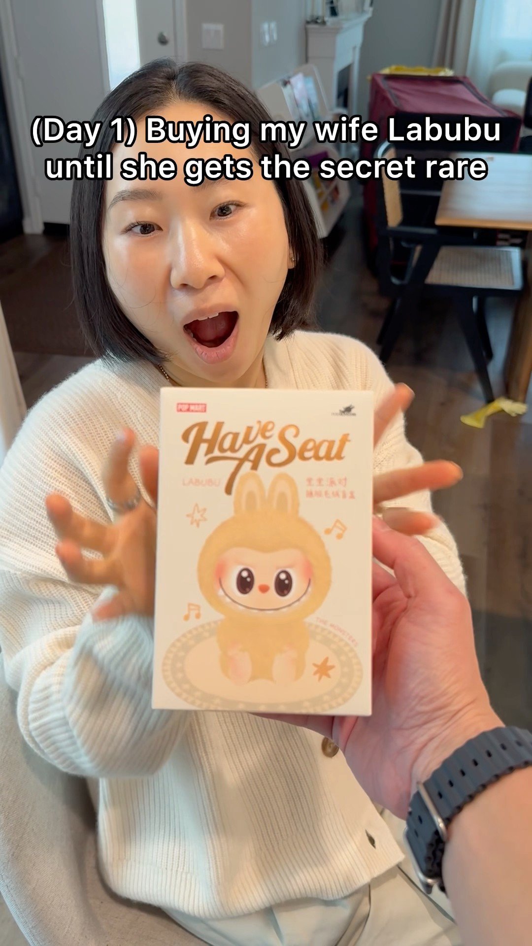 (Day 1) Buying my wife Labubu until she gets the secret rare