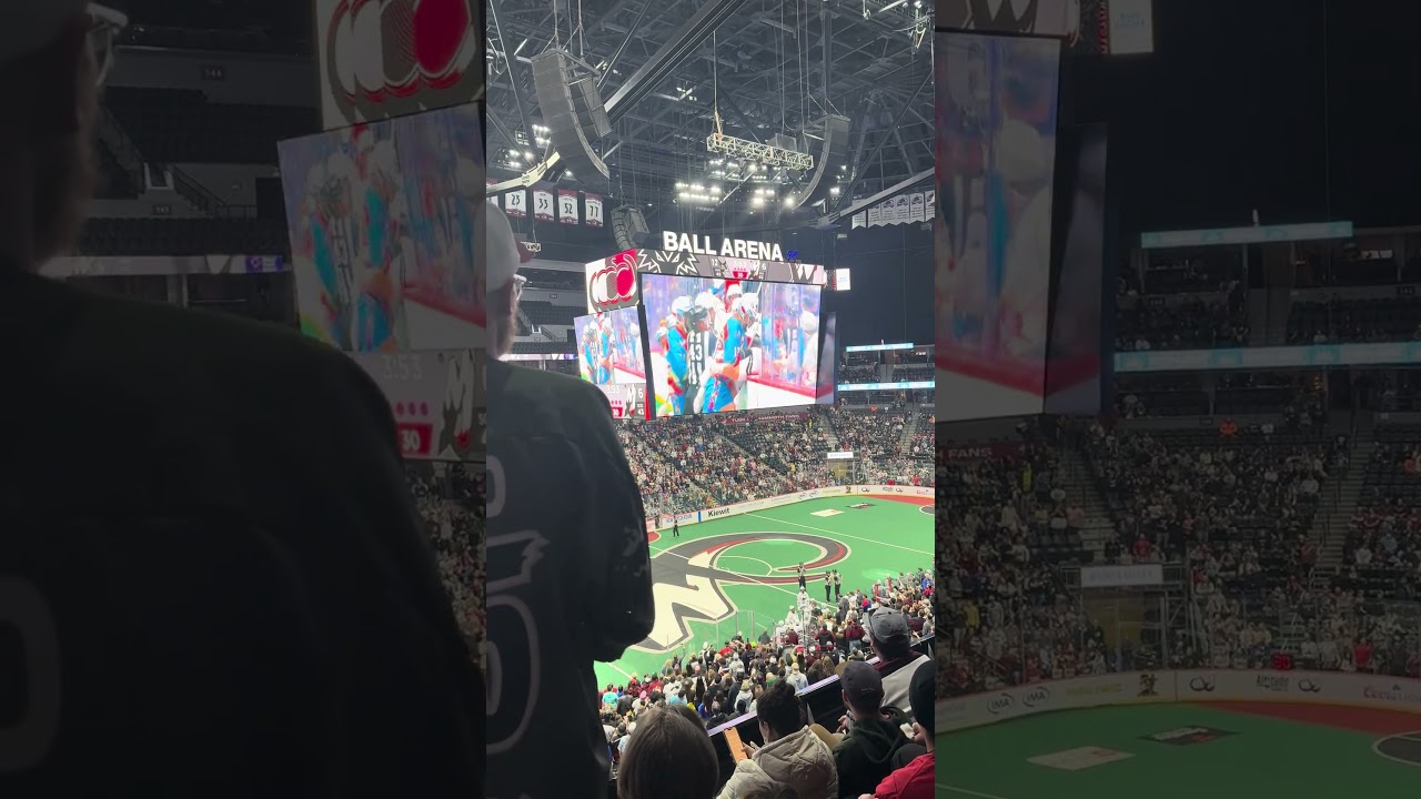 Colorado Mammoth Lacrosse fight on Captain America Night in 2025 at Ball Arena in Denver Colorado