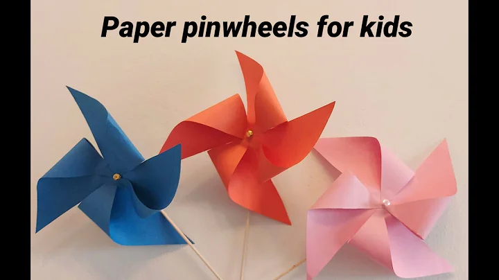 How to make color Paper Pinwheel / Windmill craft for kids