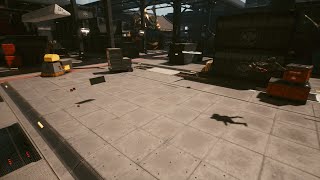 Cyberpunk 2077 hovering objects inside Arasaka parade float location