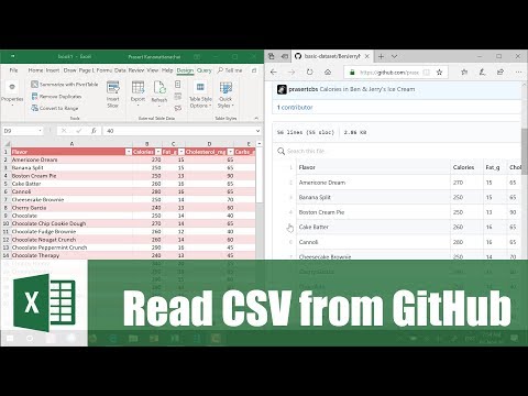 สอน Excel: การอ่านไฟล์ CSV จาก Github ด้วย PowerQuery