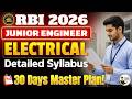 RBI JE Electrical 2026 ⚡ Detailed Syllabus + 30 Day Master Plan | RBI JE Electrical Crash Course