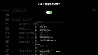 CSS toggle button #css #shorts
