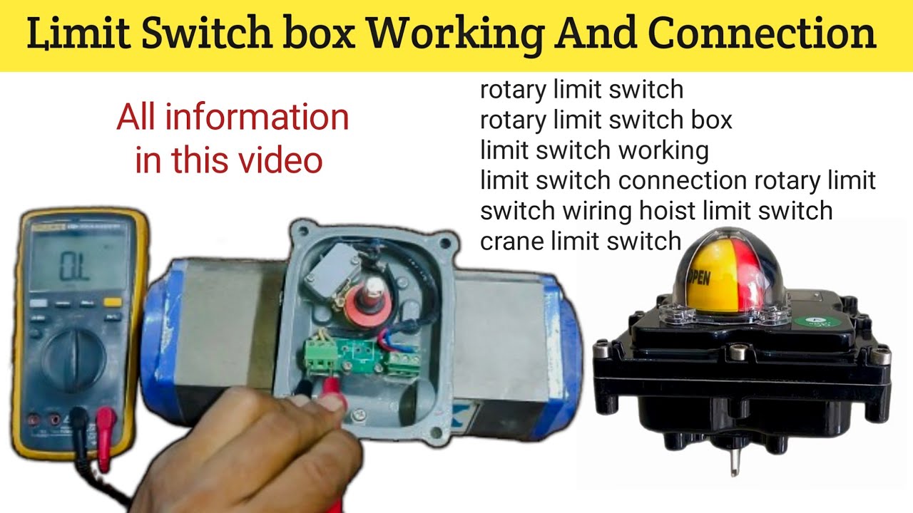 Rotary limit switch box working and connection | setting of limit switches