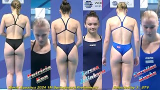Women's Diving | Tereza Jelinkova | Caroline Kupka | Patricia Kun | World Aquatics 2024 | 1M Prelim