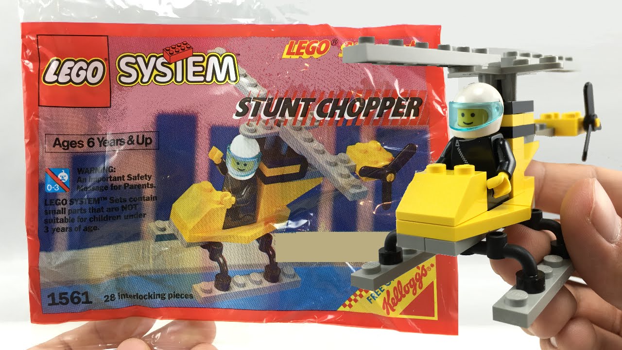 LEGO Town 1990 Kelloggs Cereal freebie - Stunt Chopper review