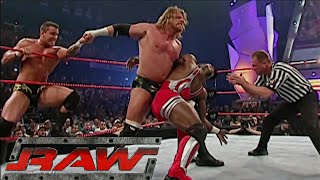 Evolution vs Shawn Michaels, Chris Benoit, Mick Foley & Shelton Benjamin RAW Apr 12,2004