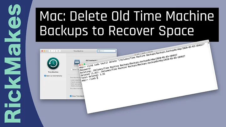 Mac: Delete Old Time Machine Backups to Recover Space