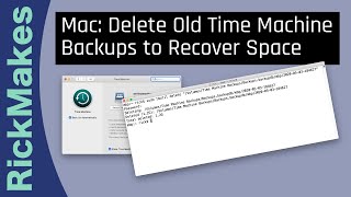 Mac: Delete Old Time Machine Backups Recover YouTube