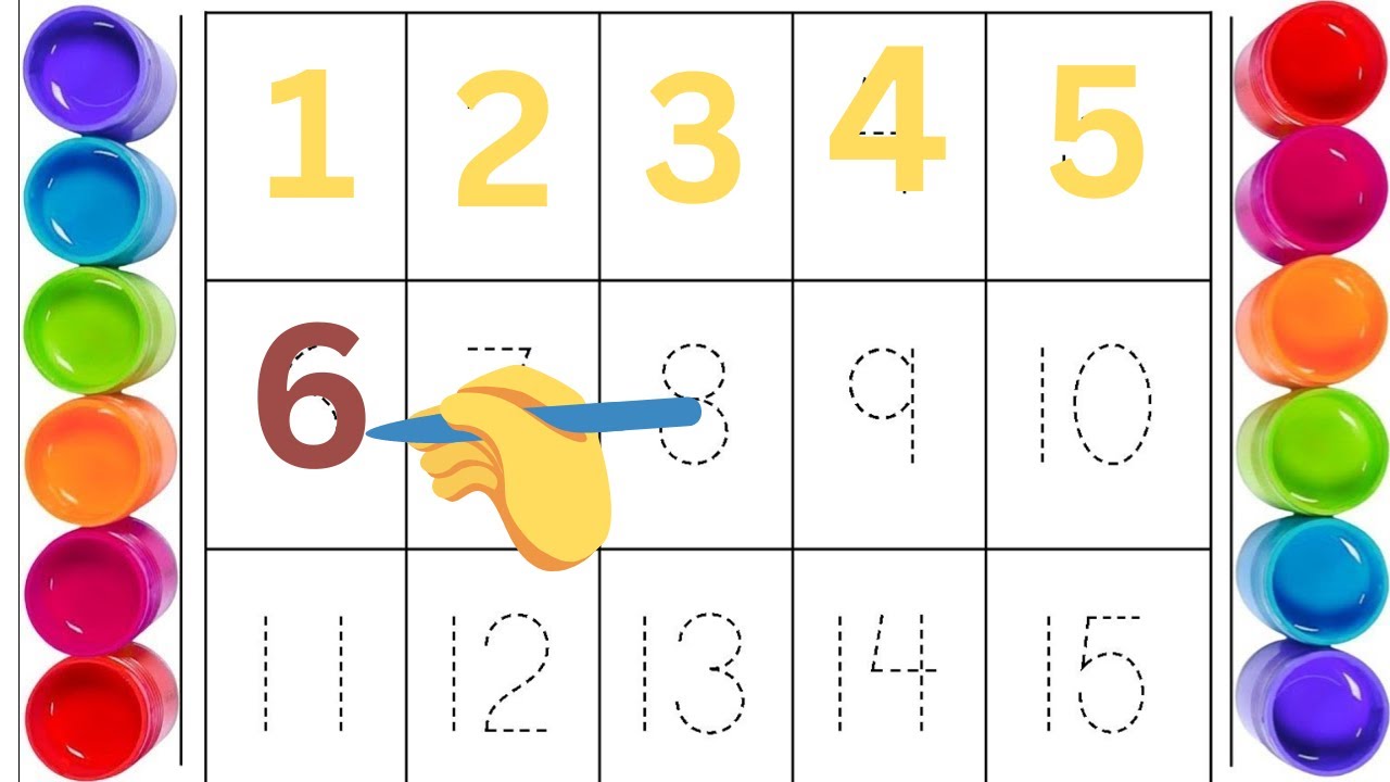 Counting practice 1-15| 1-15 numbers counting with colours| learn numbers for kids day17 part 2