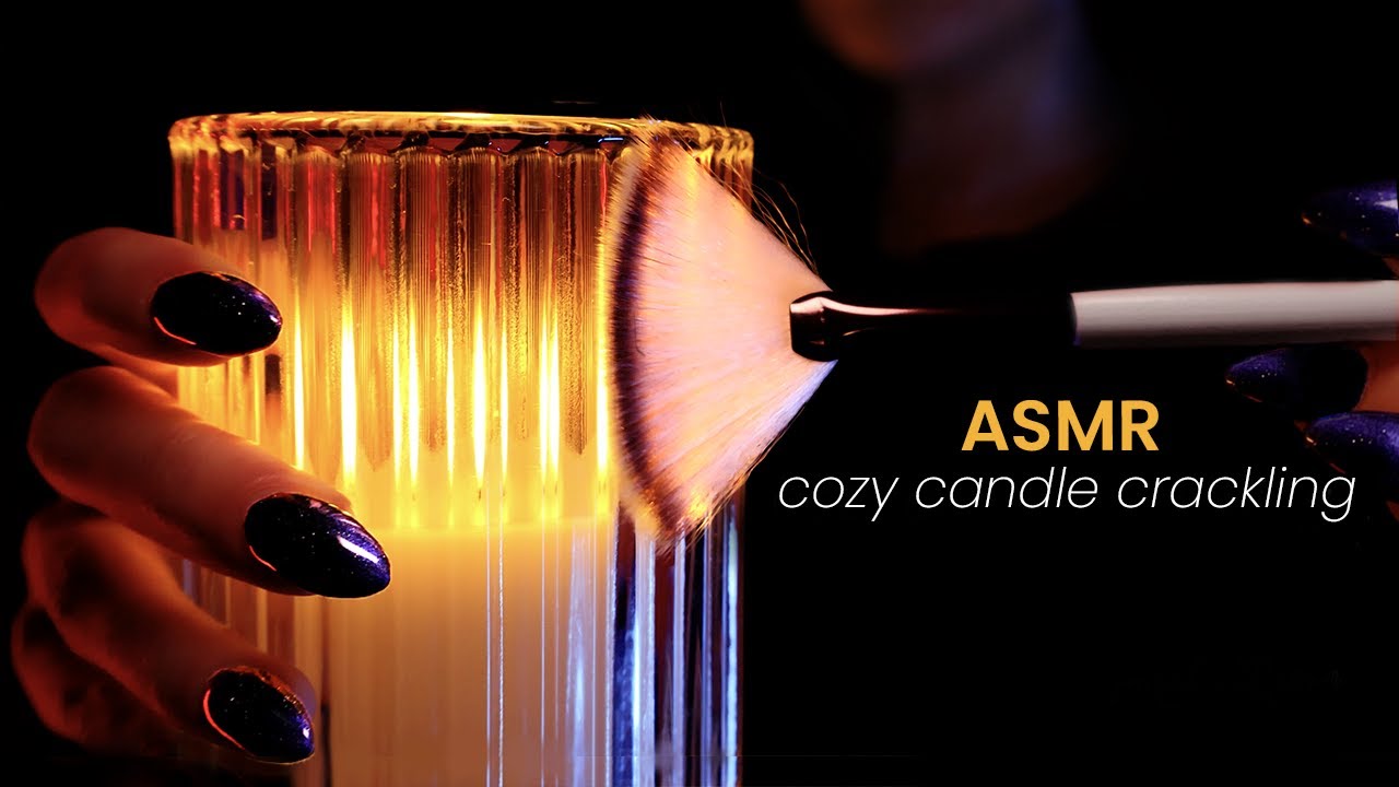 [Ambient] ASMR Cozy Candle Crackling, Brushing & Hand Movements For Sleep (No Talking)