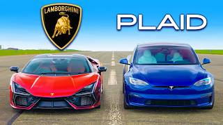 Lamborghini Revuelto v Tesla Model S Plaid: DRAG RACE