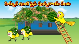 పిచ్చుక ఇంటి పైన పుచ్చకాయ పంట | Telugu Kathalu | Telugu Moral Stories | Mynaa Birds Tv Telugu