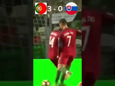 Portugal vs Slovakia | Ronaldo Hattrick #shorts