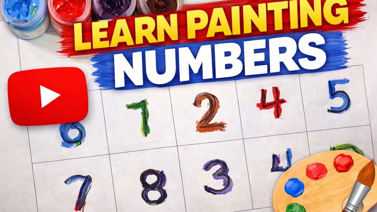 Learn Numbers 1 to 10 with Colors 🎨 | Painting Numbers for Kids