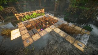 Building a Cozy Underground House in the Rain | Minecraft No Music Builds screenshot 3