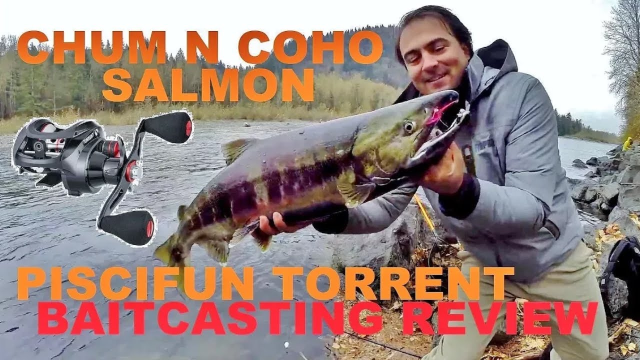 Salmon Fishing with Piscifun Torrent Baitcasting Reel - Review 
