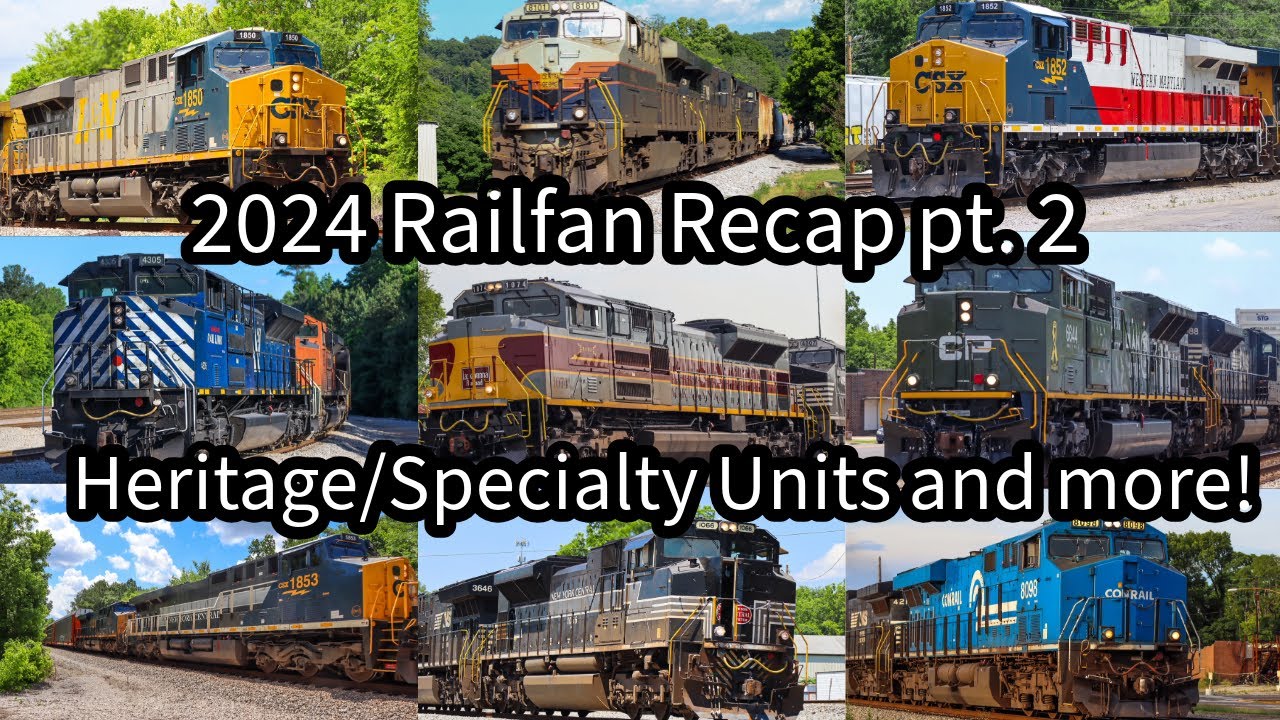 2024 Railfanning Recap Pt.2! Heritage unite, special interest units, & more! Early May-Early August.
