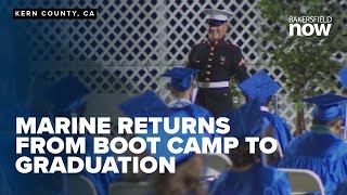 Marine returns from boot camp to graduate with Frontier High class of 2024
