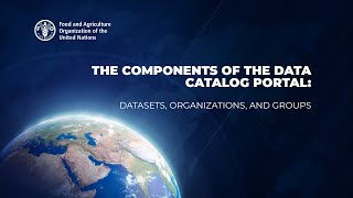 The Components of the Data Catalog Portal: Datasets, Organizations, and Groups