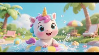 Baby Unicorn Splish Splash Fun Bath Time Song For Kids Nursery Rhymes & Playful Learning